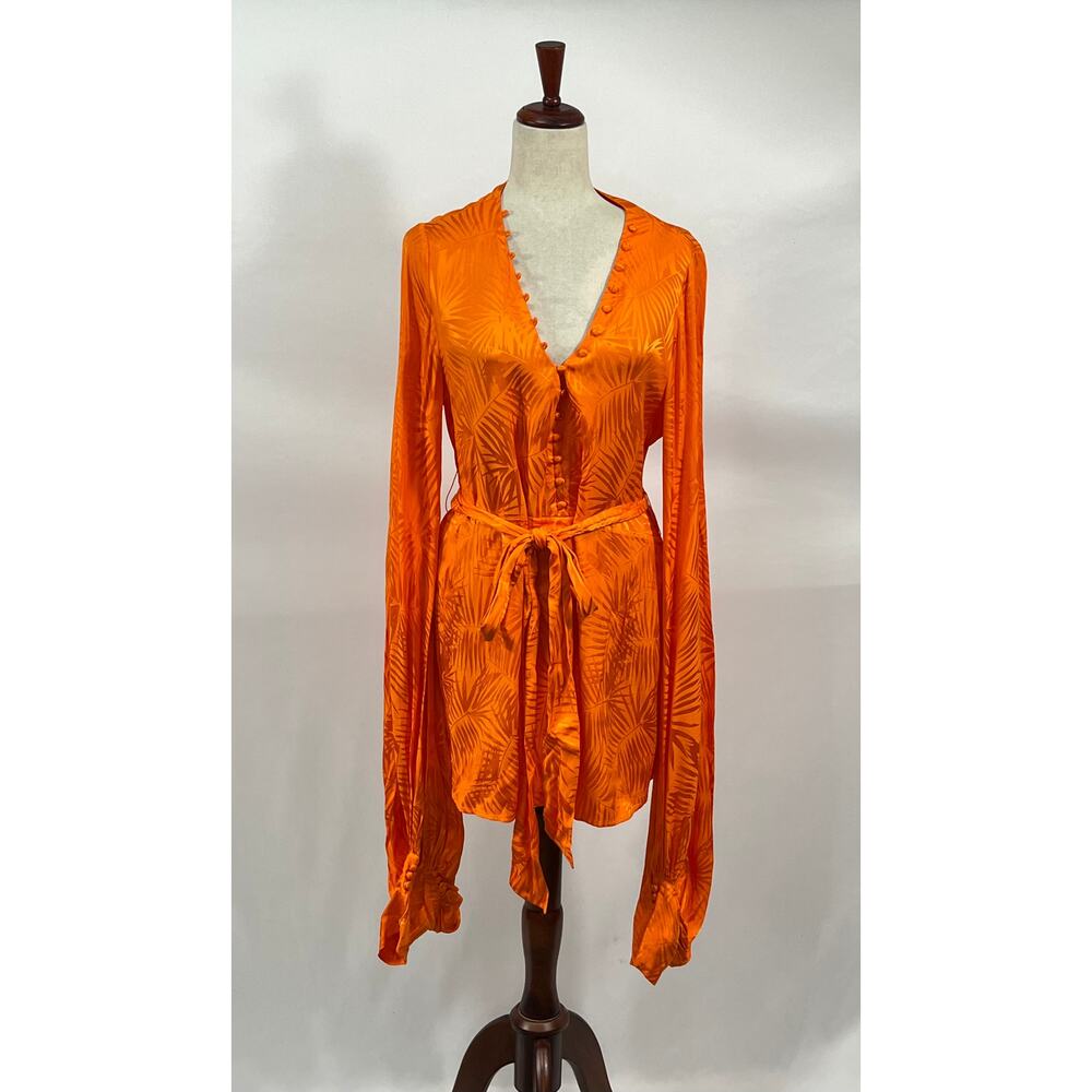 RAT & BOA Sz S Small Orange Harlequin Dress - Picture 7 of 10